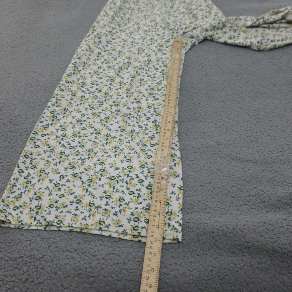 WAYF Jumpsuit Womens Medium Floral Smocked Square Neck Wide Leg - Picture 10 of 13